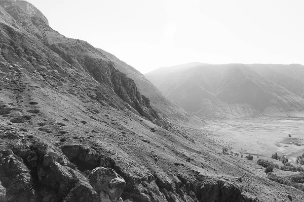 Vista Del Valle Del Río Chulyshman Desde Stone Mushrooms Distrito — Foto de Stock