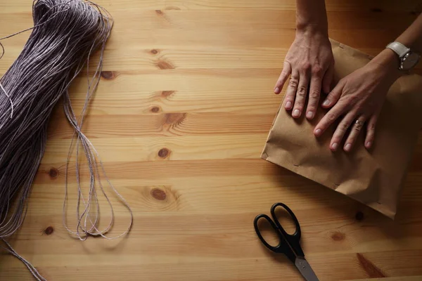 Embalaje Con Papel Natural Orgánico Bueno Para Supermercados — Foto de Stock