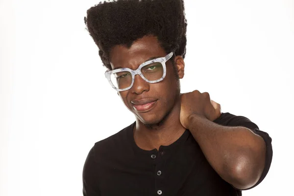 Portret Van Een Jonge African American Man Met Pijn Zijn — Stockfoto