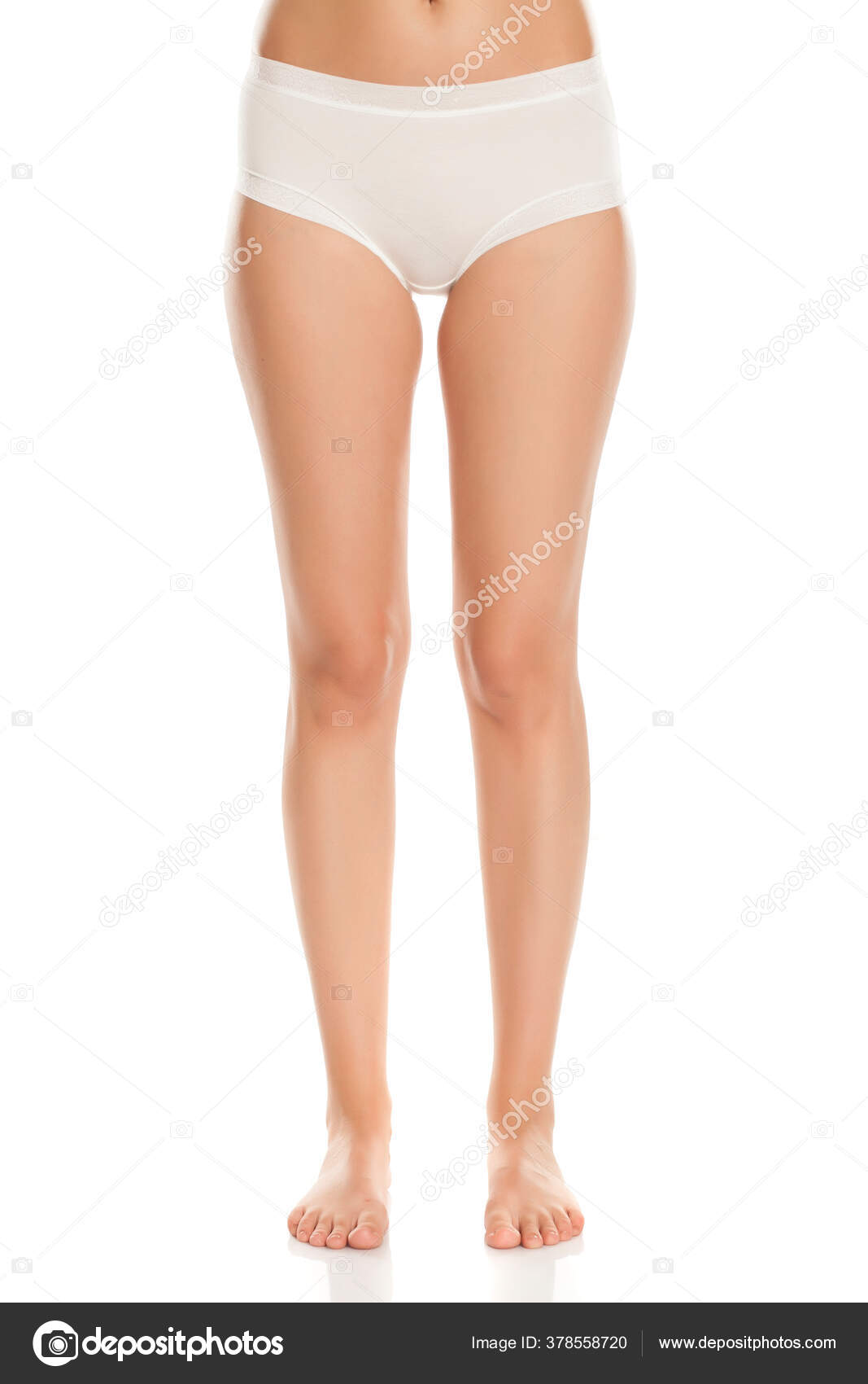 Pretty Feminine Legs White Panties White Background Stock Photo by  ©VGeorgiev 378558720