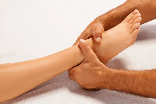 Leg Massage Stretching Ankle — Stock Photo, Image