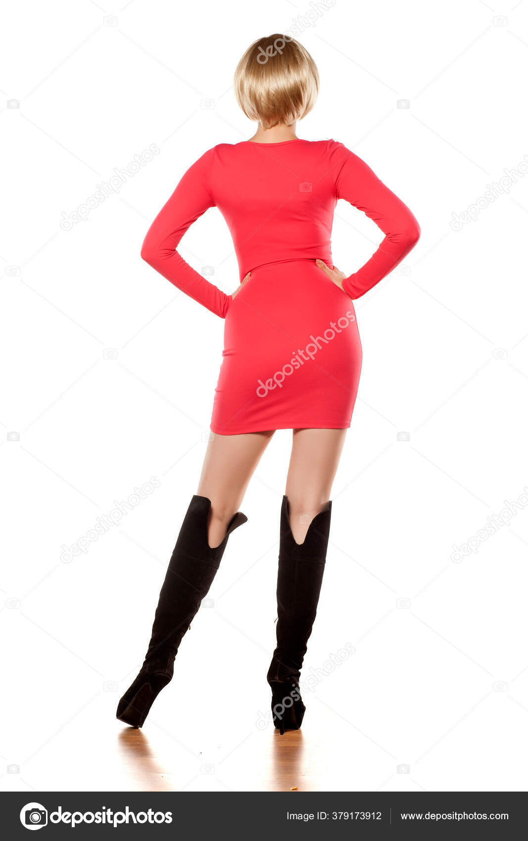 Tight dress top and boots