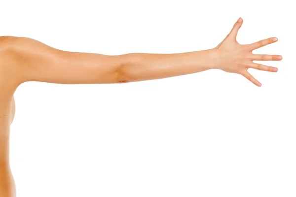 Whole Female Arm White Background — Stock Photo, Image