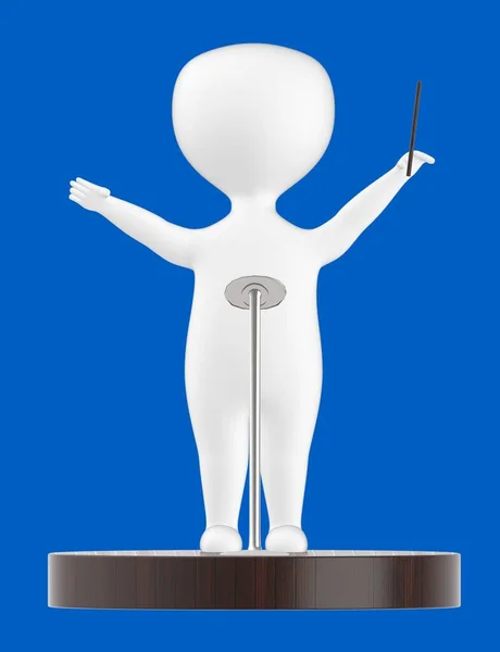 3d character , man , music conductor