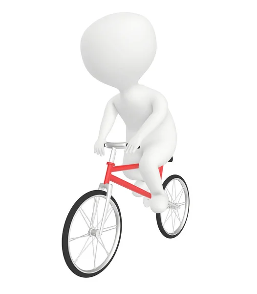 Charakter Mann Auf Einem Fahrrad Rendering — Stockfoto