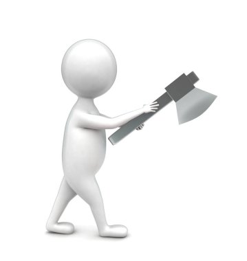 3D adam el baltası kavramında - 3D yorumlama 