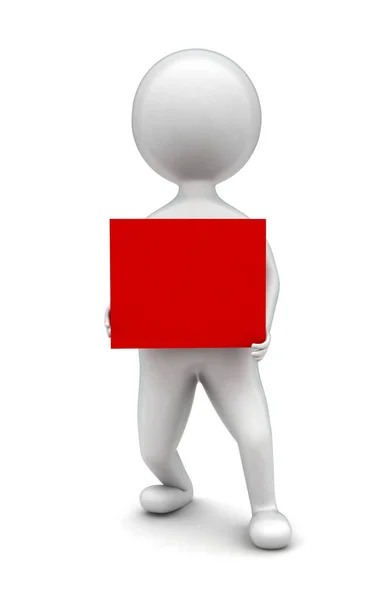 Adam Konseptinde Kırmızı Kutuyu Tutuyor Görüntüleme — Stok fotoğraf