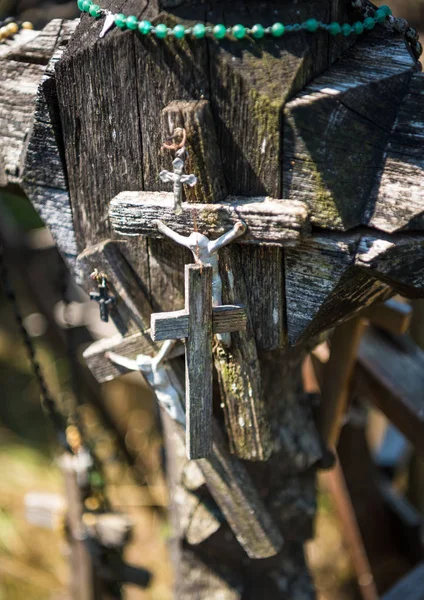 Crucifixion Chris Hill Crosses Siauliai Lithuania Hill Crosses Monumento Único — Foto de Stock