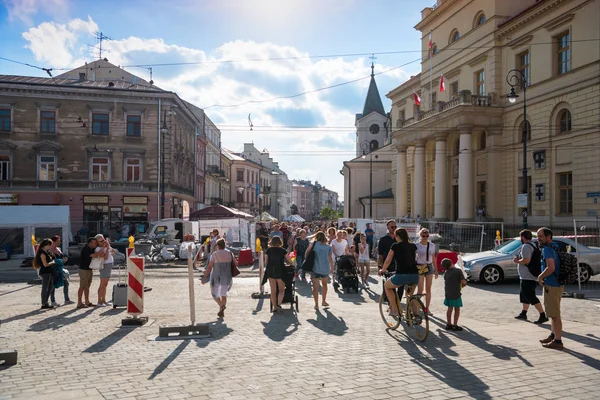 Lublin Polen Juli 2018 Straten Architectuur Van Oude Stad Van — Stockfoto