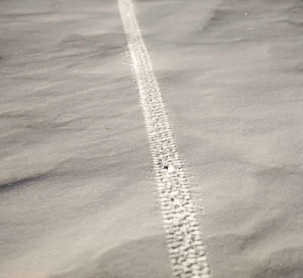Motorcycle Print Snow Motorcycle Trail — Stock Photo, Image