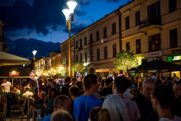 Lublin Polsko Července 2018 Ulice Architektury Starého Města Lublin Večer — Stock fotografie