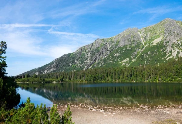 Güzel Göl Strbske Pleso Yüksek Tatras Slovakya — Stok fotoğraf