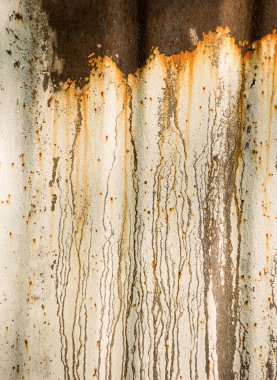 Paslı metal duvar üzerinde eski boya dokusu
