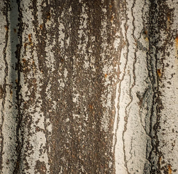 Paslı metal duvar üzerinde eski boya dokusu — Stok fotoğraf