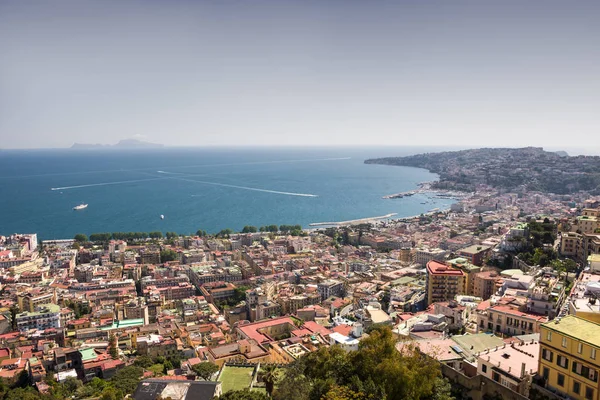 Panoramic view on the city of Naples. View from a high point — Stock Photo, Image