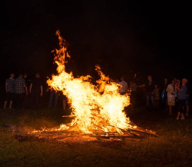 Vorochevo, Ukrayna - 16 Temmuz 2017: Lemko Vatra Festivali Voro