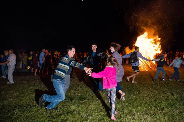 Vorochevo, Ukrayna - 16 Temmuz 2017: Lemko Vatra Festivali Voro