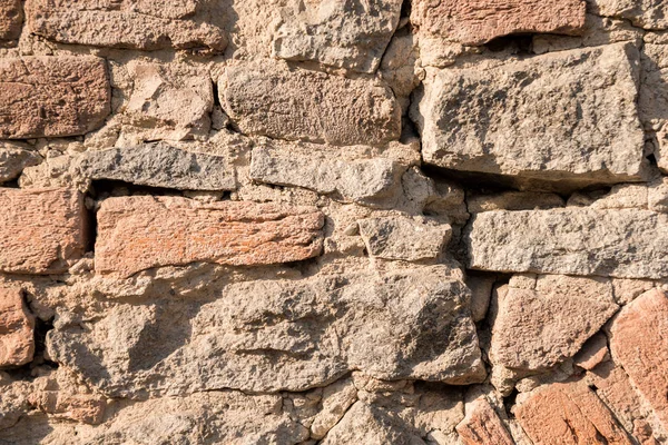 Textura da parede de tijolo da casa velha, fundo da parede de tijolo — Fotografia de Stock