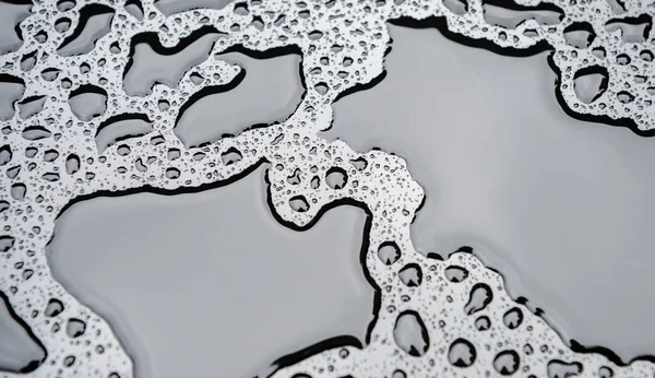Close up gotas de água na superfície do metal pode ser usado para web design — Fotografia de Stock