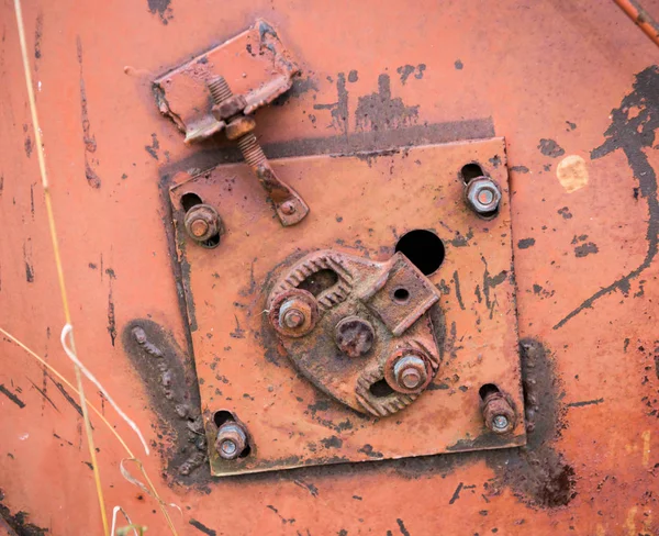 Detalj av mekaniken av en industriell maskin kombinera Harve — Stockfoto