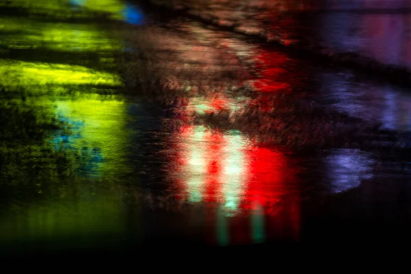 都市の抽象的な背景。光と影の都市 — ストック写真