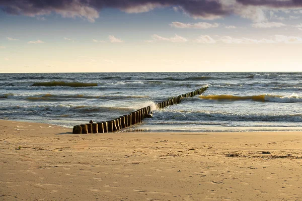 Costa Del Mar Báltico Letonia Paisaje Marino Típico Del Báltico — Foto de Stock