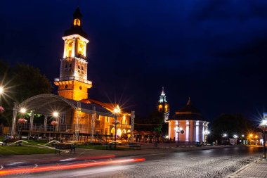 Kamyanets-Podilskiy, Ukrayna - 12 Haziran 2020: Yazın Ukrayna 'daki Kamyanets-Podilskiy kasabası