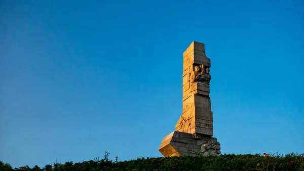 Danzig Polen 2018 Westplattendenkmal — Stockfoto