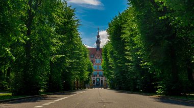 Entrance to Gdansk Univeristy of Technology. clipart