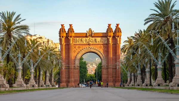 Arc Triomf Vítězný Oblouk Městě Barcelona Katalánsku Španělsku — Stock fotografie