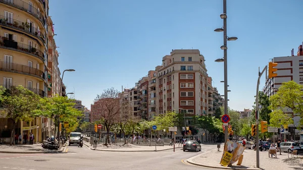 Barcelona Španělsko Května 2019 Ulice Společnými Budovami Automobily Barceloně — Stock fotografie