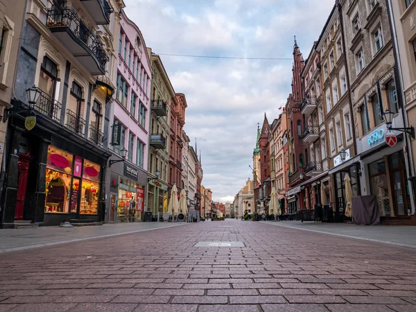 Torun Polsko 2019 Tradiční Hlavní Pěší Zóna Torunu Polsko — Stock fotografie