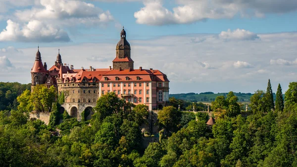 Amazing Panorama Castle Ksiaz Walbrzych — Stock Photo, Image