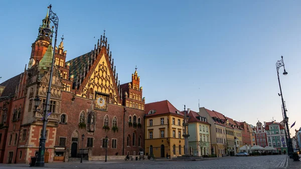 Market Square Old Town Wroclaw Town Hall Poland — Stock Photo, Image