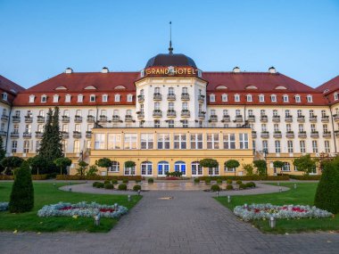 Sopot, Polonya. 10 / 09 / 2019. Sopot 'taki Grand Hotel..