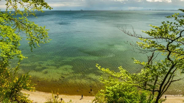 波兰Gdynia Orlowo悬崖上的海滩景观 — 图库照片