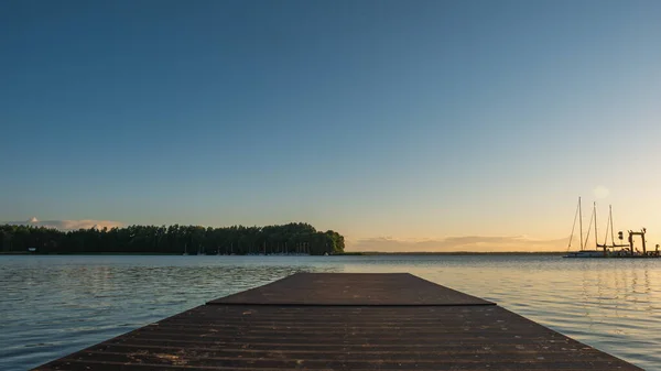 Wooden Pier Masurian Lake — Stock Photo, Image