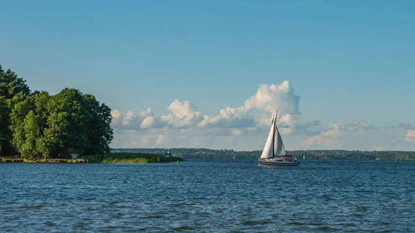 Lago Masuria Polaco Yates Vela Día Soleado — Foto de Stock