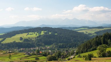 Dağların manzarası. Pieniny, Polonya.