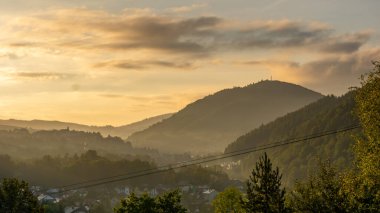 Dağların manzarası. Pieniny, Polonya.