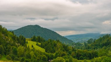 Dağların manzarası. Pieniny, Polonya.
