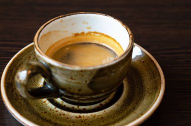 Bir fincan kahve tablo arka planı