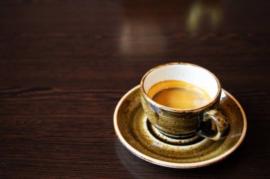 Bir fincan kahve tablo arka planı