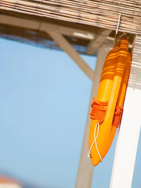 Lifeguard's rescue equipment on the beach — Stock Photo, Image
