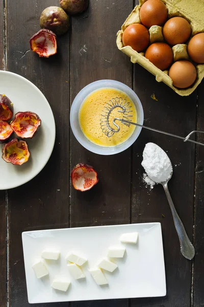 Пристрасні інгредієнти фруктового сиру — стокове фото