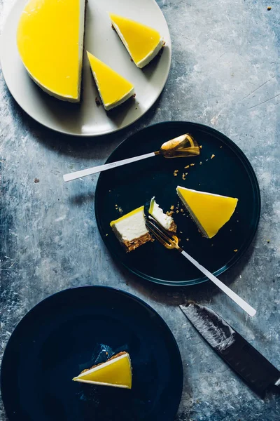 Mascarpone sajt és mangocheesecake — Stock Fotó