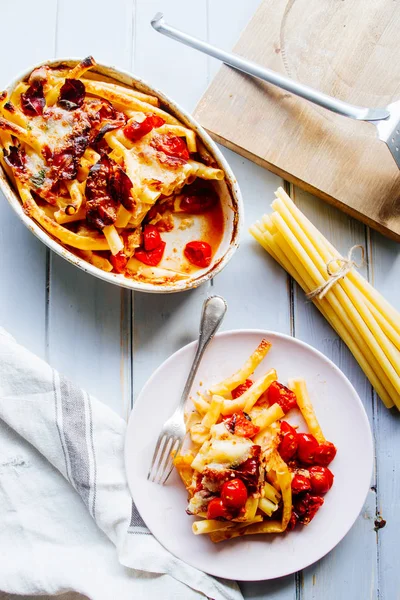 Vitalian Rigatoni Ziti wykonane w piekarniku — Zdjęcie stockowe