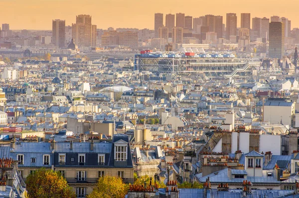 Aerial View Paris Montmartre Quarter Looking South Direction — Stock fotografie