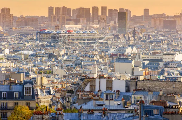 Paříž pohled z Montmartre, — Stock fotografie