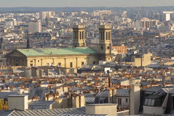 Parijs uitzicht vanaf Montmartre, — Stockfoto